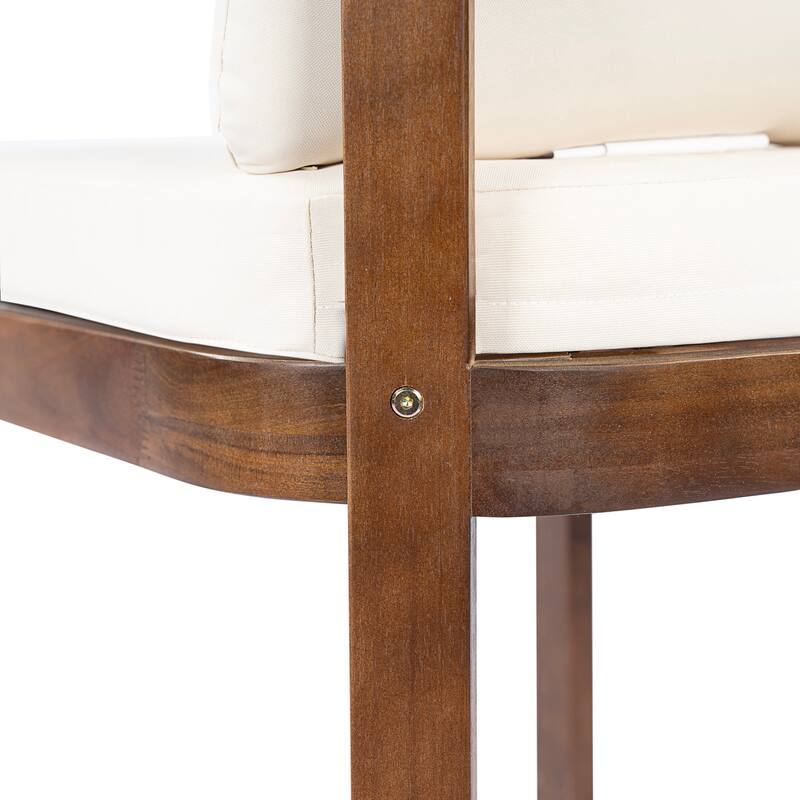 Christopher Knight Home - 7-Piece Outdoor Acacia Wood Dining Set with Sculpted Back Chairs & 71" Expandable Dining Table