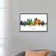 preview thumbnail 3 of 13, iCanvas "Dayton Ohio Skyline" by Michael Tompsett Framed