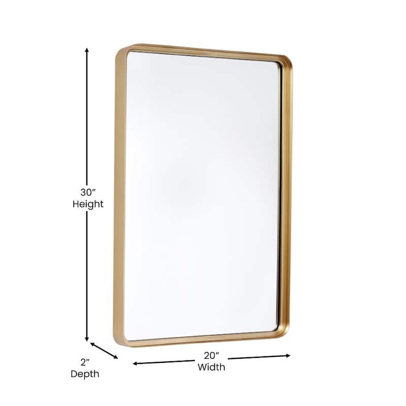 Wall Mount Shatterproof Wall Mirror with Metal Frame - 20" x 30"