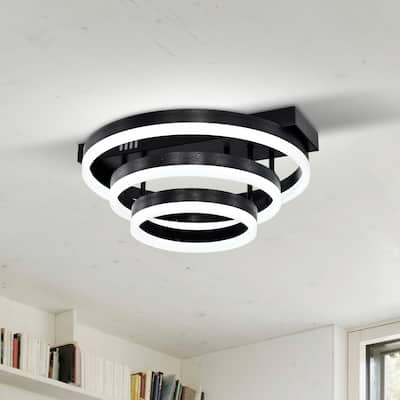 Galena 3-Ring Integrated LED Chandelier for Dining/Living Room, Foyer, Office