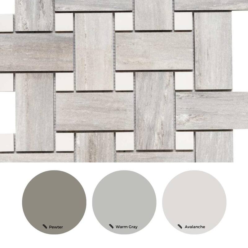 The Tile Life Stately Basketweave 13x13 Pearl Attraction Porcelain Floor & Wall Tile