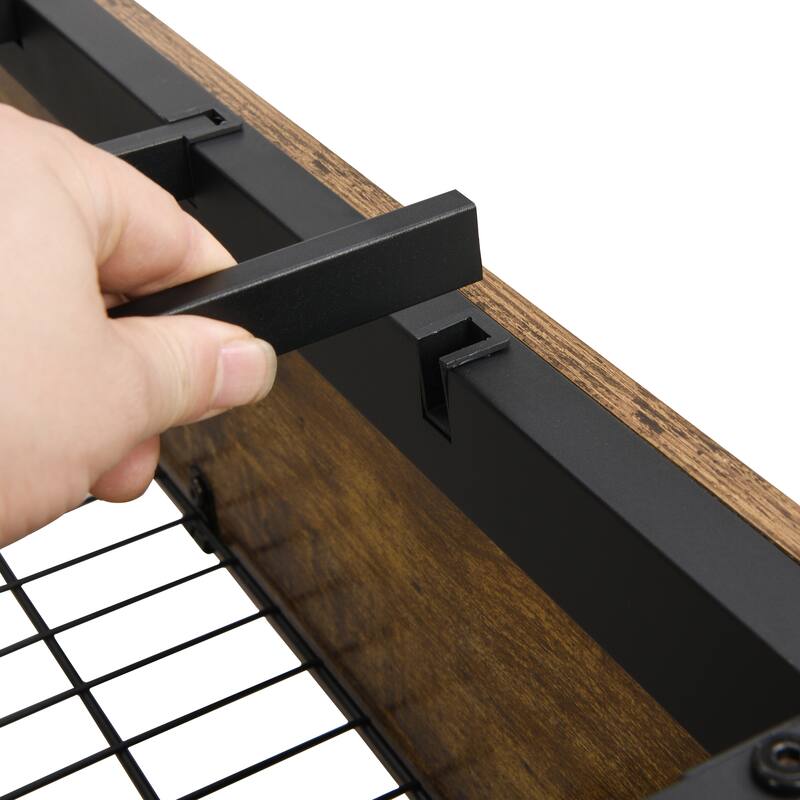 Queen Size Bed Frame with Storage Headboard, USB Charging, LED Lights & 4 Drawers