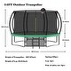 preview thumbnail 14 of 12, 14ft Green Round Outdoor Trampoline with Safety Enclosure Net and Ladder
