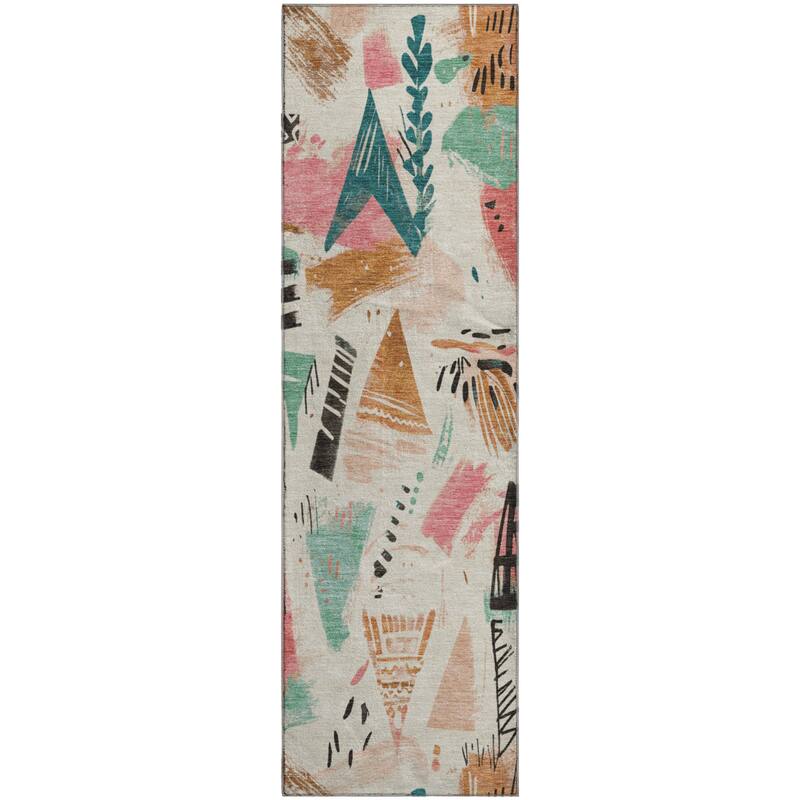 Premium Washable Super Soft Abstract Fragments Mayfield Rug