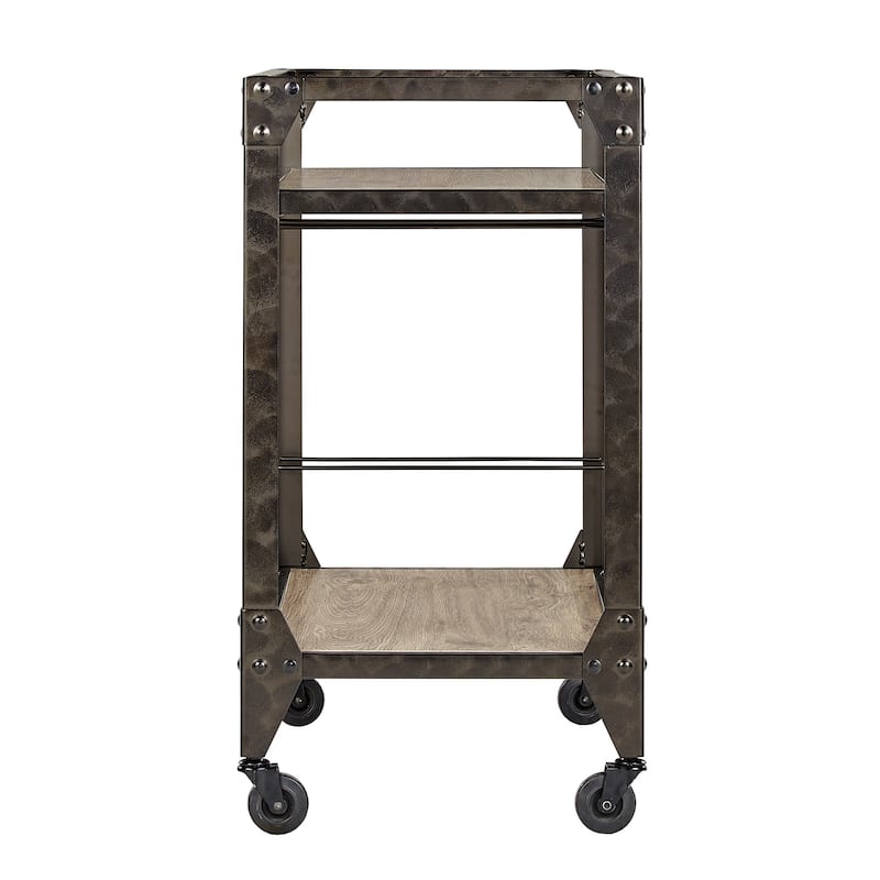 Metropolitan Charcoal Metal and Wood Bar Cart by iNSPIRE Q Artisan
