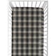 preview thumbnail 1 of 4, Sweet Jojo Designs Blue and Tan Woodland Plaid Flannel Rustic Patch Collection Fitted Crib Sheet