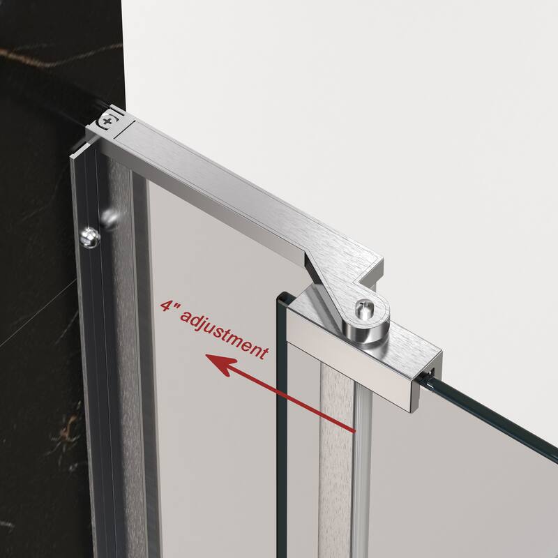 Semi-Frameless Left and Right Opening Universal Pivot Shower Door