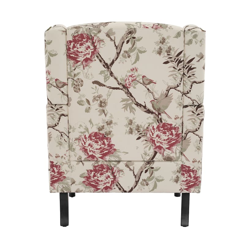 Upholstered Nailhead Trim Armchair Wingback Accent Chairs Set of 2