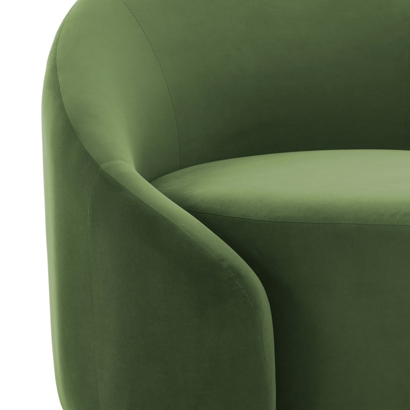 Velvet Boucle Upholstered Accent Chairs Swivel Barrel Chair (Set of 2)