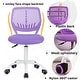 preview thumbnail 57 of 91, HomyLin Armless Swivel Kids Desk Chair with Mesh Padded Seating