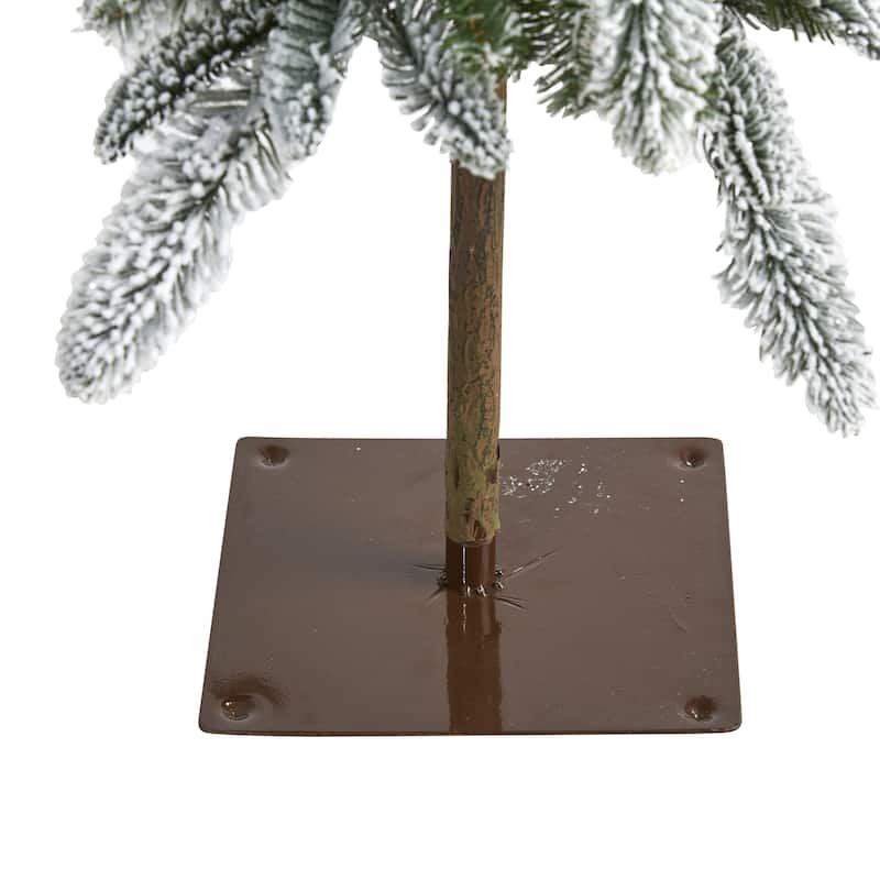 Alpine Christmas Tree 4.5ft Pre-Lit Xmas Tree with Warm White Lights & Bendable Branches - Green - 54