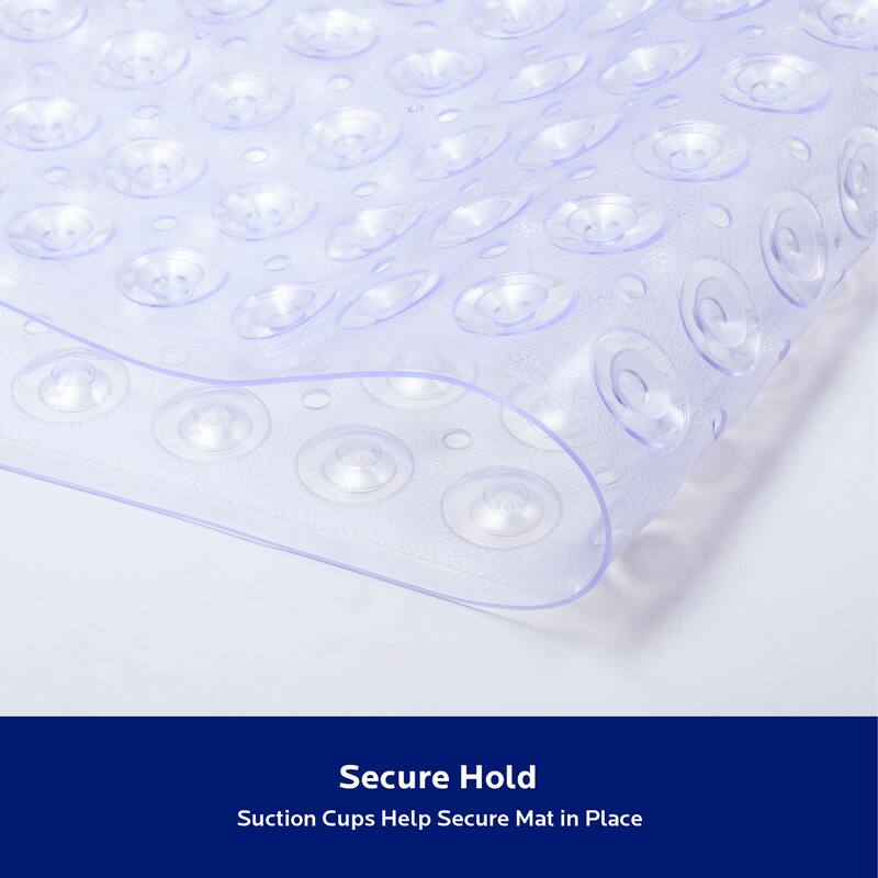 Kenney Microban Protected Bubble Bath Mat, 26.75" L x 14.5" W