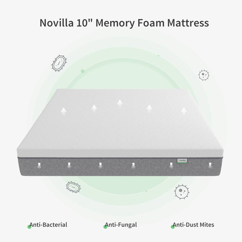 Novilla Bliss 12-inch Medium Gel Memory Foam Mattress