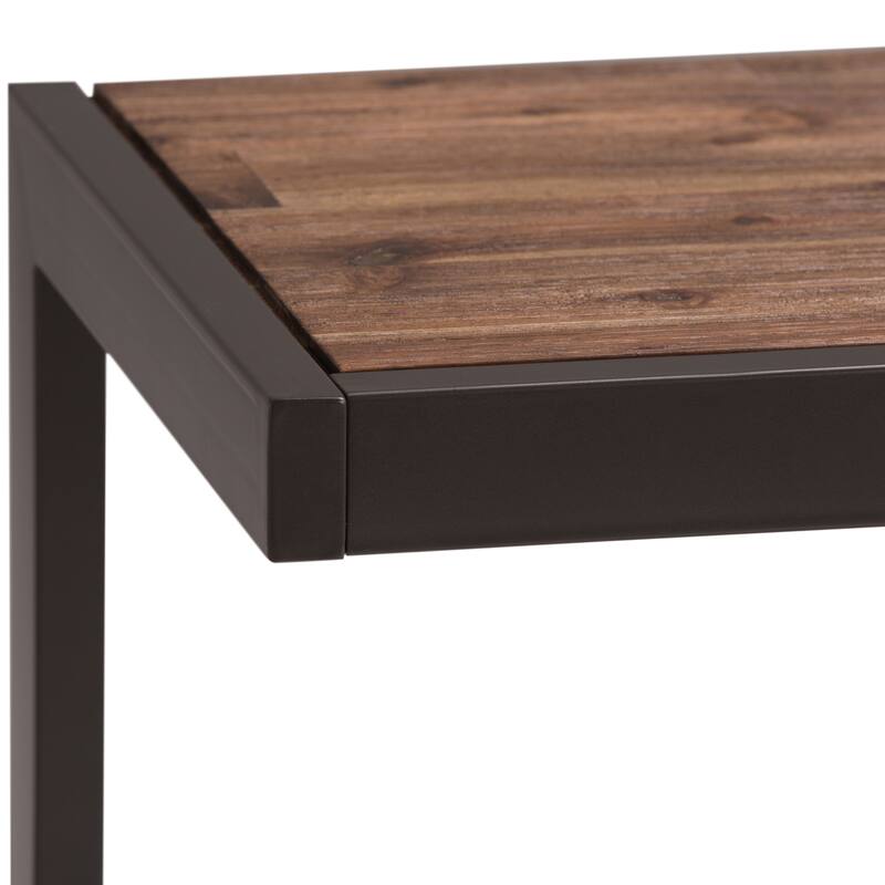 WYNDENHALL Cecilia SOLID ACACIA WOOD and Metal 52 inch Wide Industrial Console Sofa Table - 52 inch Wide