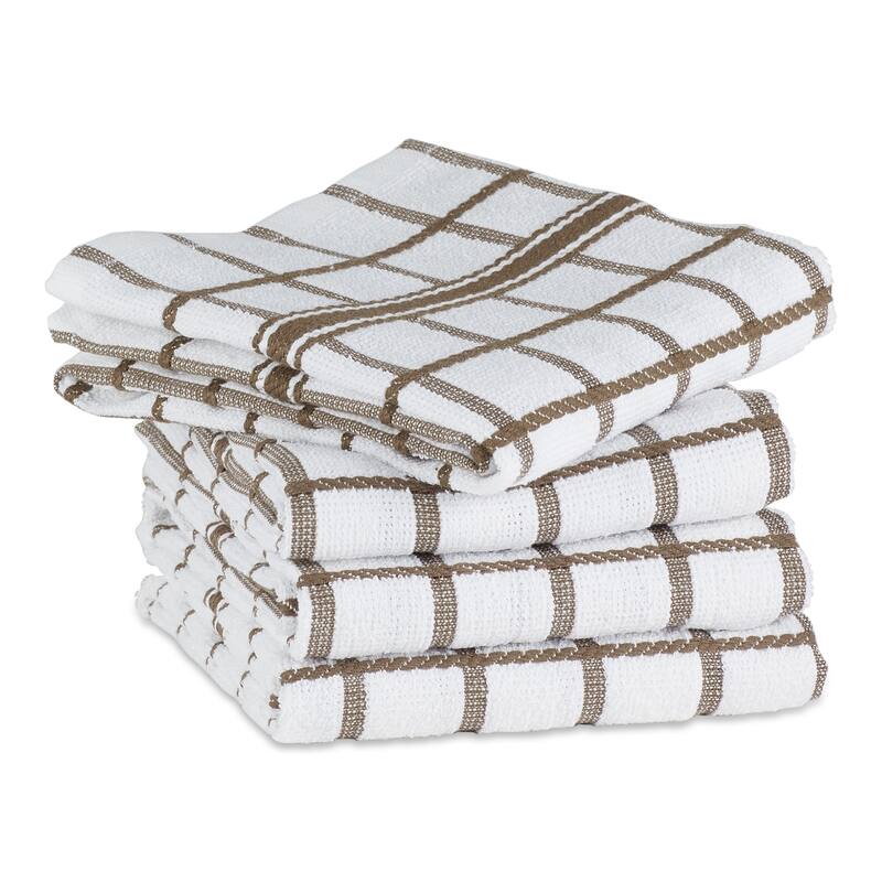 DII Artichoke Windowpane Terry Dishtowel (Set of 4)