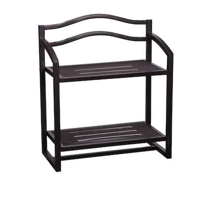 Household Essentials 2-Tier Metal Wall Mount Bathroom Storage Rack