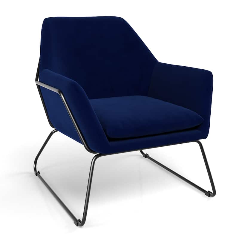 Concord Fabric Accent Chair with Black Powder Coated Sled Base