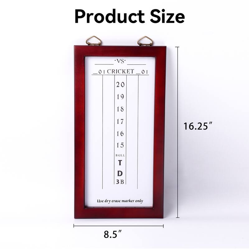 GSE™ DryErase Dart Game Scoreboard for Dart Board Cricket and 01 Dart