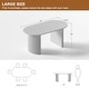 preview thumbnail 10 of 40, 67" Nordic Style Oval Dining Table - for 6 People