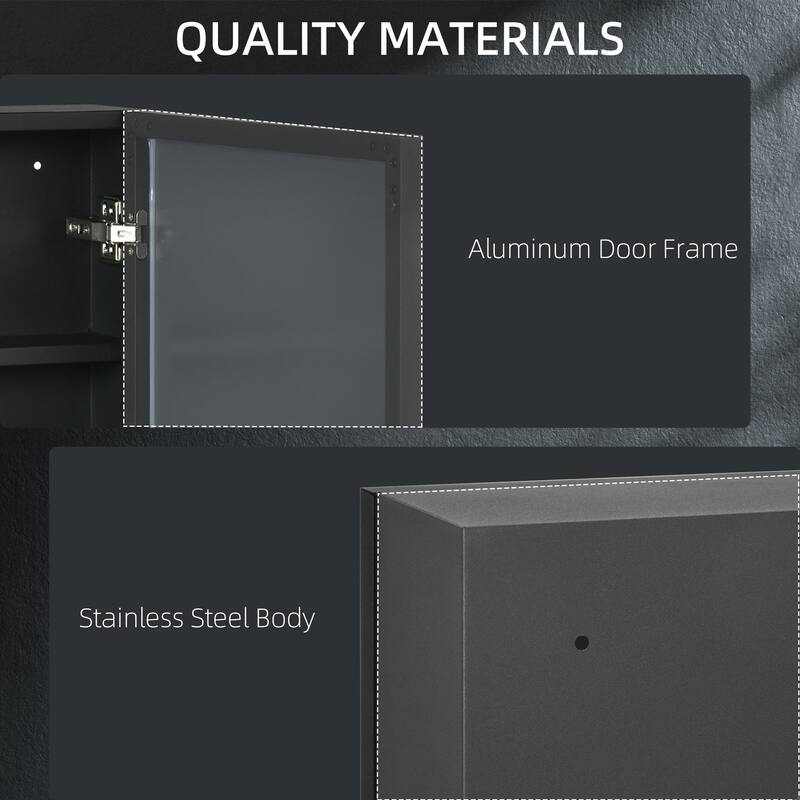 Bathroom Mirror with Storage Shelves Bathroom Wall Cabinet