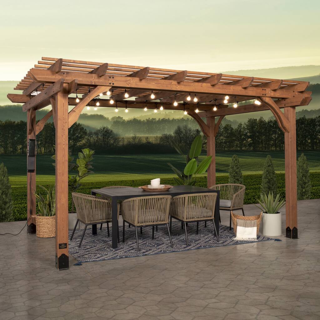 Backyard Discovery 14' x 10' Fairhaven Rustic Finish Nordic Spruce Pergola