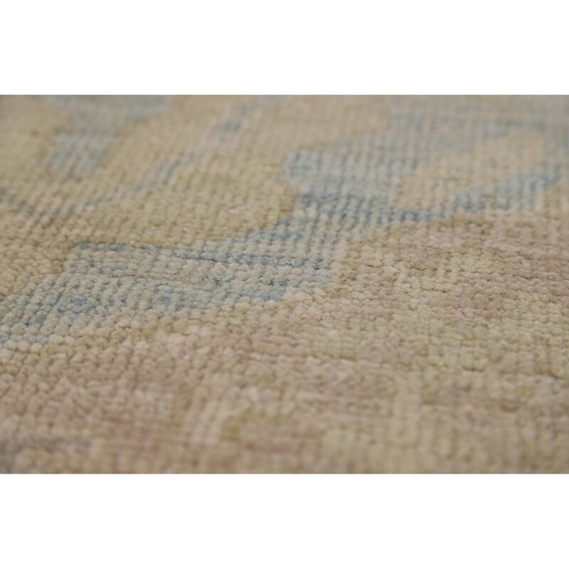 Vegetable Dye Oushak Turkish Rug Handmade Living Room Wool Carpet - 8'0"x 10'1"