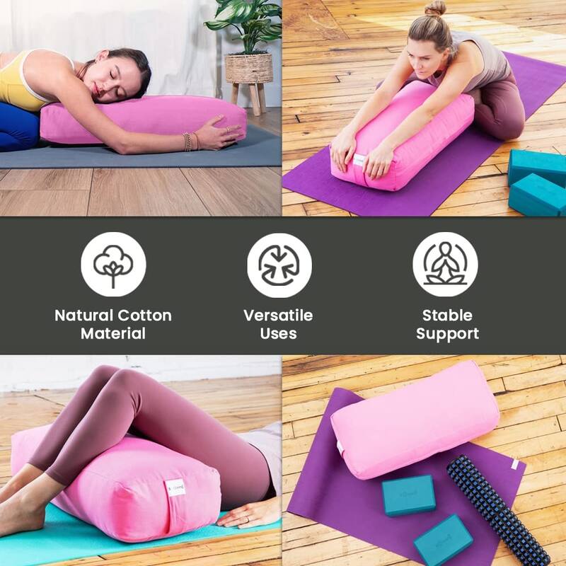 Sol Living Rectangular Yoga Bolster Meditation Cushion - Cotton