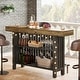 preview thumbnail 7 of 9, Home Bar Unit, Modern 2-Tier Bar Table with Footrest - 15.75"D x 62.99"W x 41.54"H