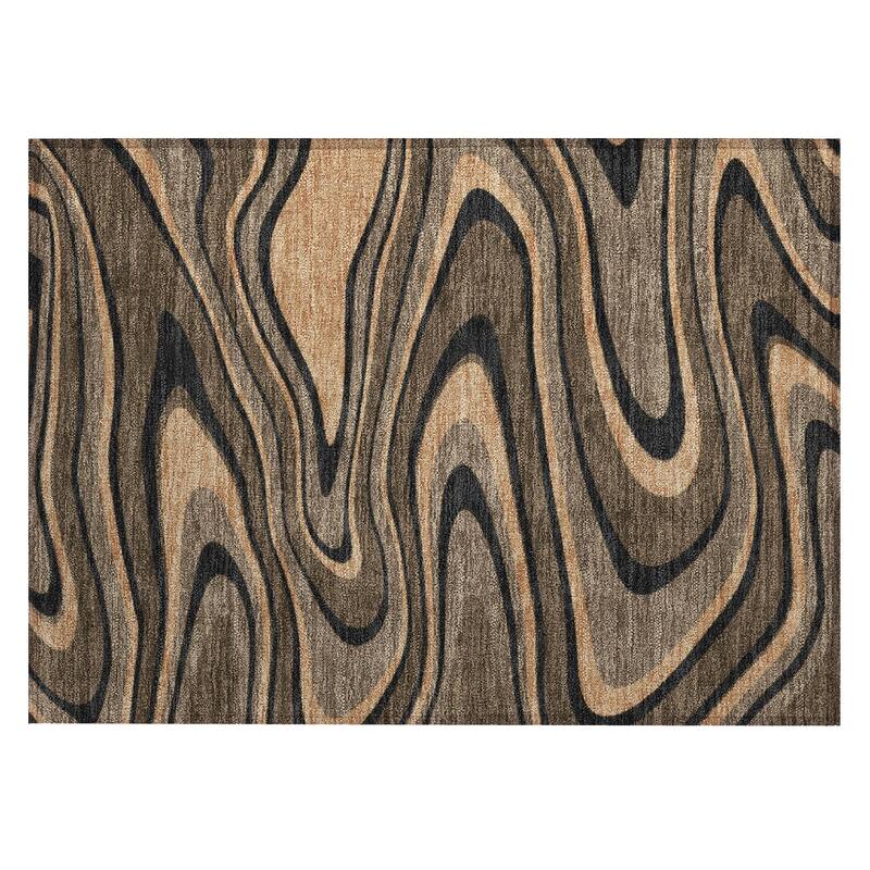 Machine Washable Indoor/ Outdoor Abstract Busey Chantille Rug