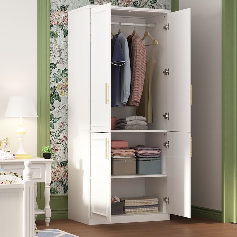 Combo Armoire Wardrobe Storage Cloest Modular Cabinet Dresser Lacquer