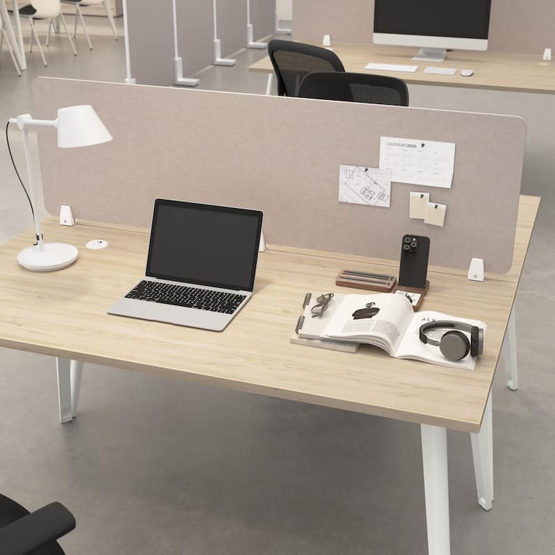 Bush Business Furniture 58W Office Desktop Privacy Screen - Warm Beige