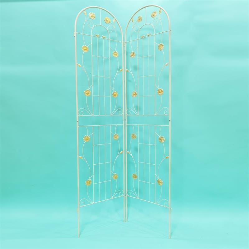 4 Pcs Rustproof Metal Garden Trellis for Climbing Plants