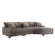 118.4"W Plush Modular Sectional Sofa with Pillows