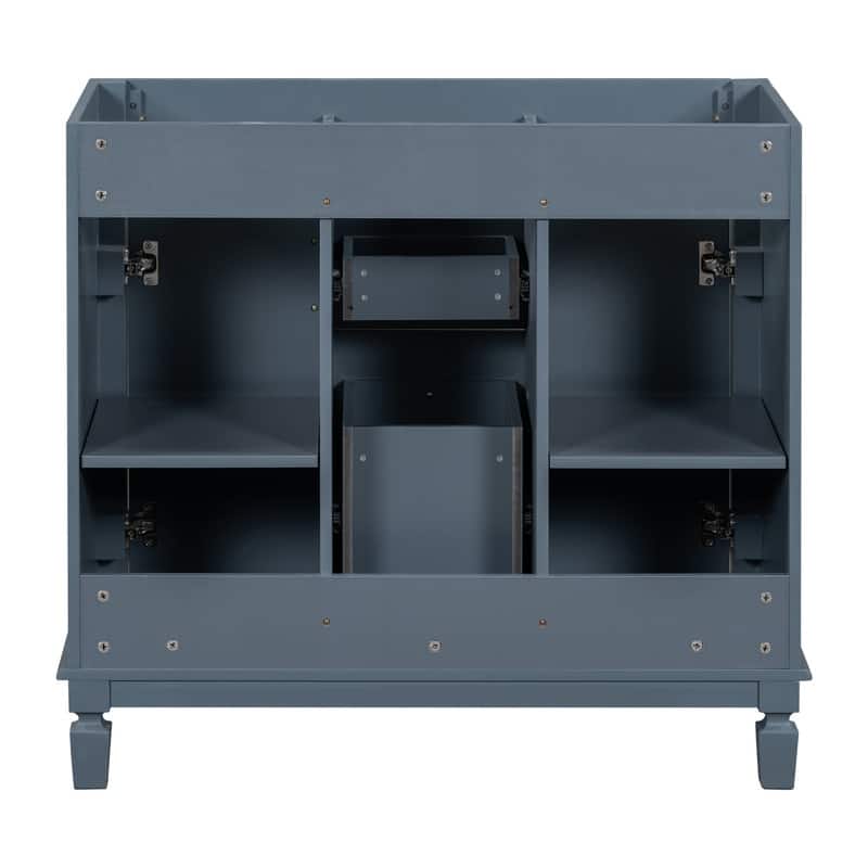 36" Bathroom Vanity without Top Sink, Bathroom Cabinet with 2 Soft Closing Doors and 2 Drawers