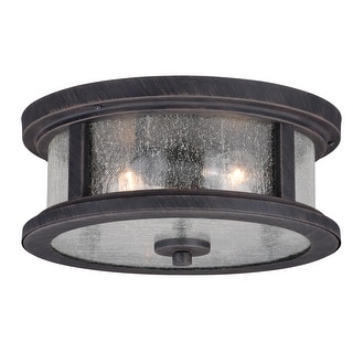 6-in W Black Outdoor Flush Mount Light 6-in W Black Outdoor Flush Mount Light