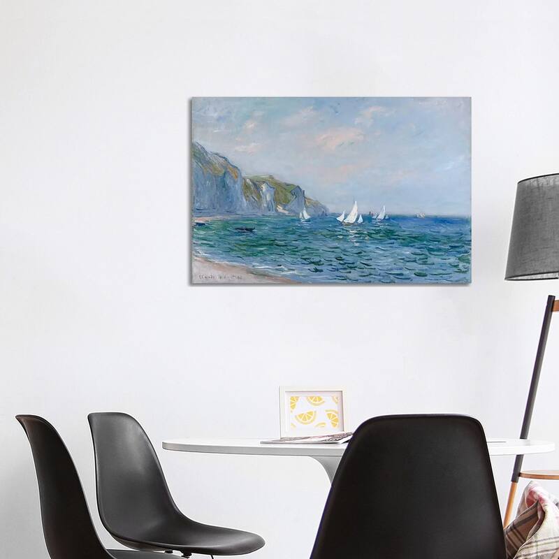 iCanvas "Cliffs and Sailboats at Pourville " by Claude Monet Canvas Print - 26x40x1.5