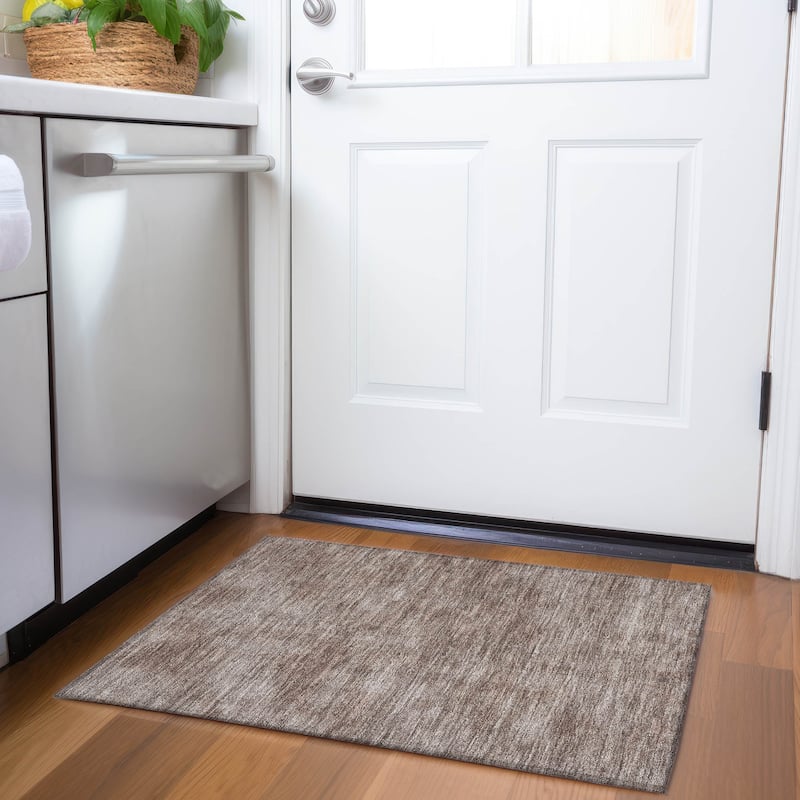 Premium Washable Super Soft Solid Ombre Mayfield Rug - Brown - 1'8" x 2'6"
