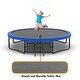 preview thumbnail 3 of 24, 12ft Round Outdoor Trampoline with Safety Enclosure Net and Ladder