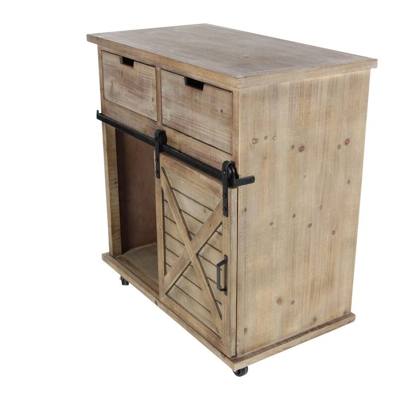 Wood Room Cabinet - Brown - Roche River Decor