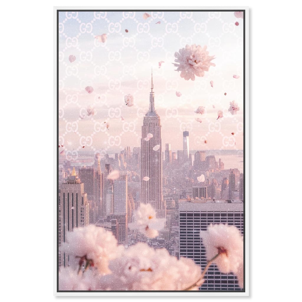 Raining Petals in NYC Canvas by Art Remedy