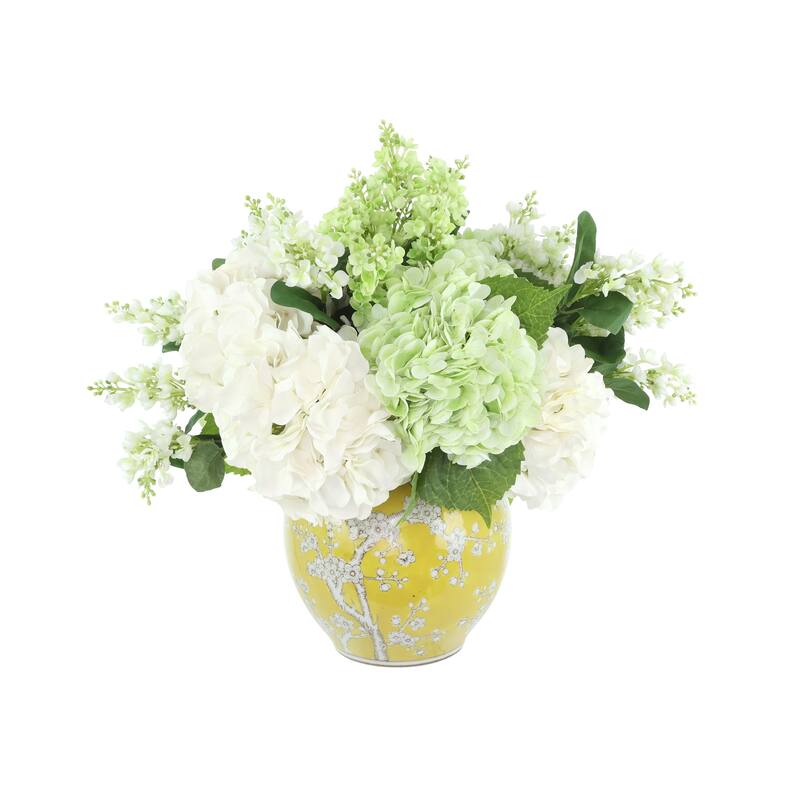 Centerpiece with Hydrangeas and Lilac - 18