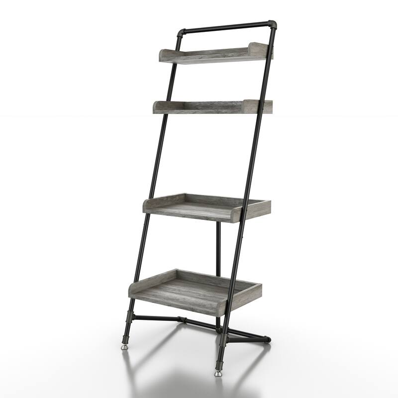 Callana Rustic 4-Shelf Ladder Display Shelf by Furniture of America