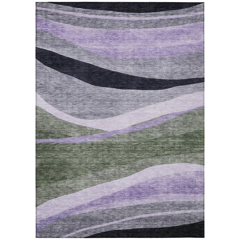 HomeRoots Abstract Transitional Rectangle Outdoor Rug
