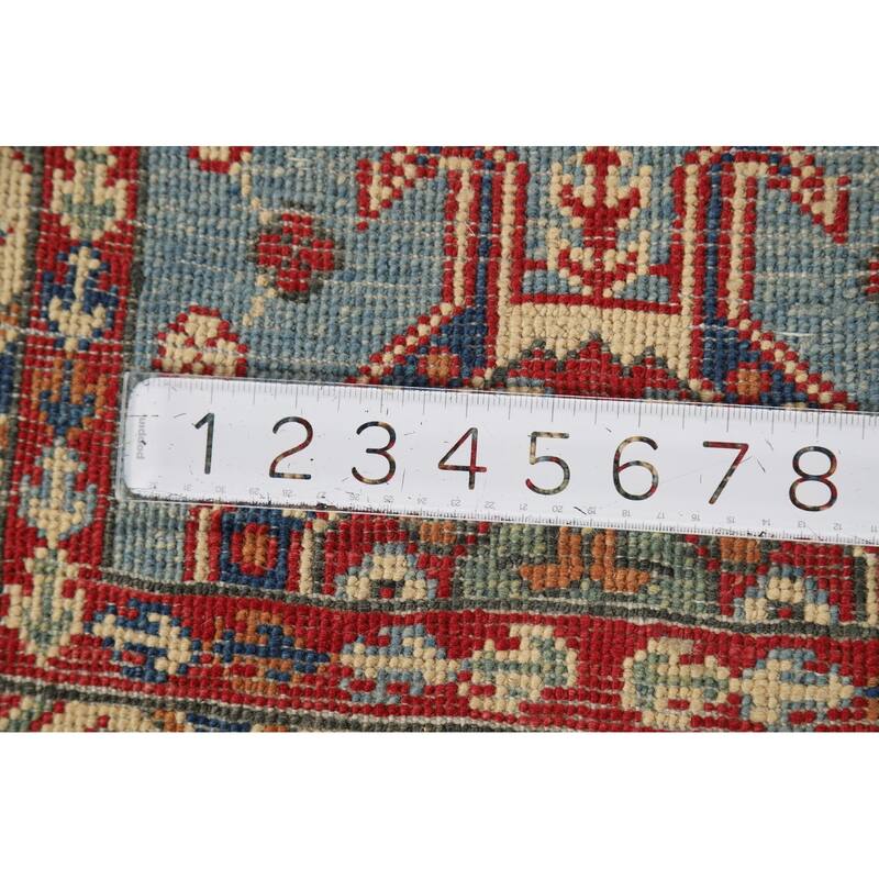 Light Blue Kazak Foyer Rug Handmade Wool Carpet - 2'0" x 3'0"