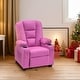 preview thumbnail 3 of 49, MCombo Big Kids Recliner Chair for Toddler Boys and Girls Faux Leather - 28.3"(L)x26.4"(W)x34.2"(H) Pink