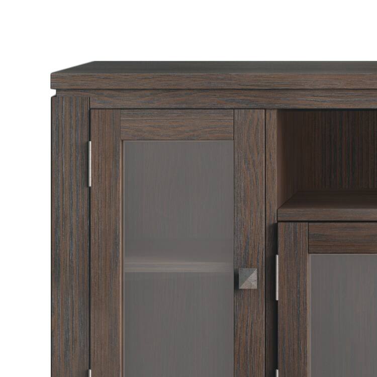WYNDENHALL Essex SOLID WOOD 72 inch Wide Contemporary TV Media Stand For TVs up to 80 inches