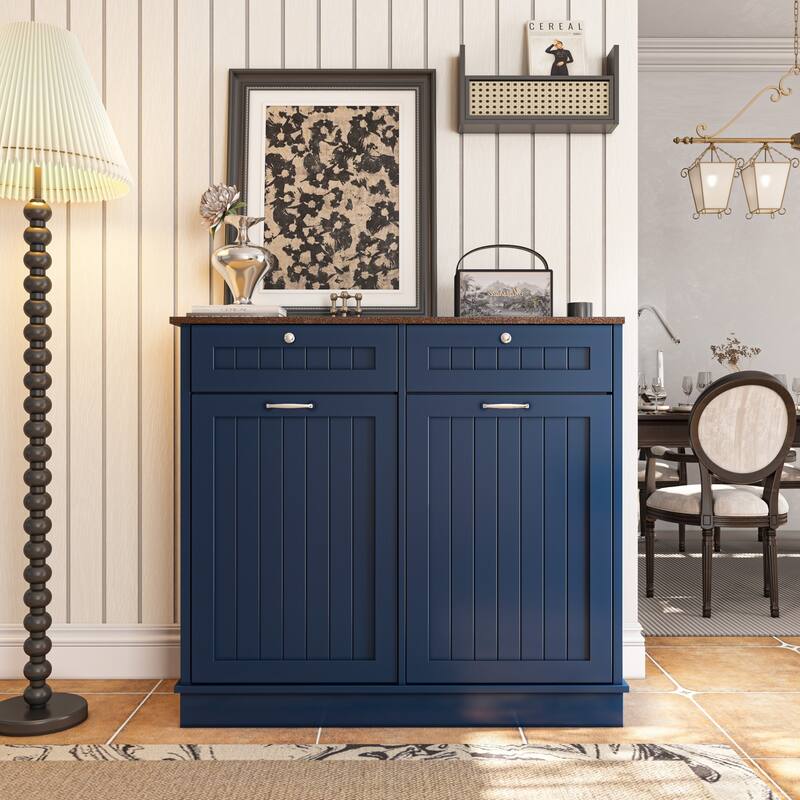 Simple Kitchen Cabinet Dining Cabinet with Drawers, Buffet Cabinet Sideboard Accent Cabinet Base Cabinet