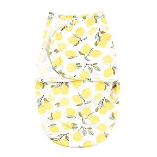Hudson Baby Infant Girl Plush Faux Fur Swaddle Wrap, Lemon, 0-3 Months - Lemon - 0-3 Months