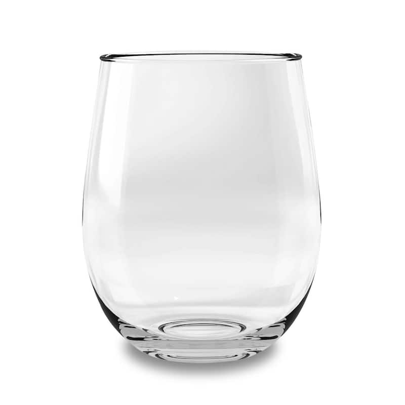 Abode Homewares Montana Acrylic Stemless Wine Glass - Clear - 18 oz - Set of 6