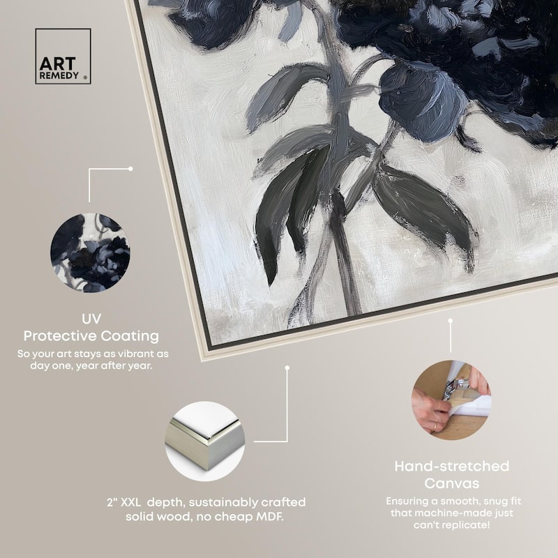 Peonies in Shadow Canvas by Art Remedy